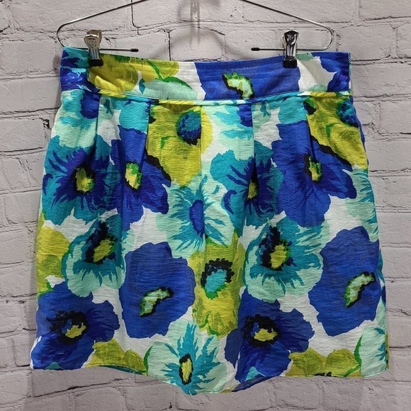 Loft floral pattern pleated at top lined skirt - Picture 5 of 13